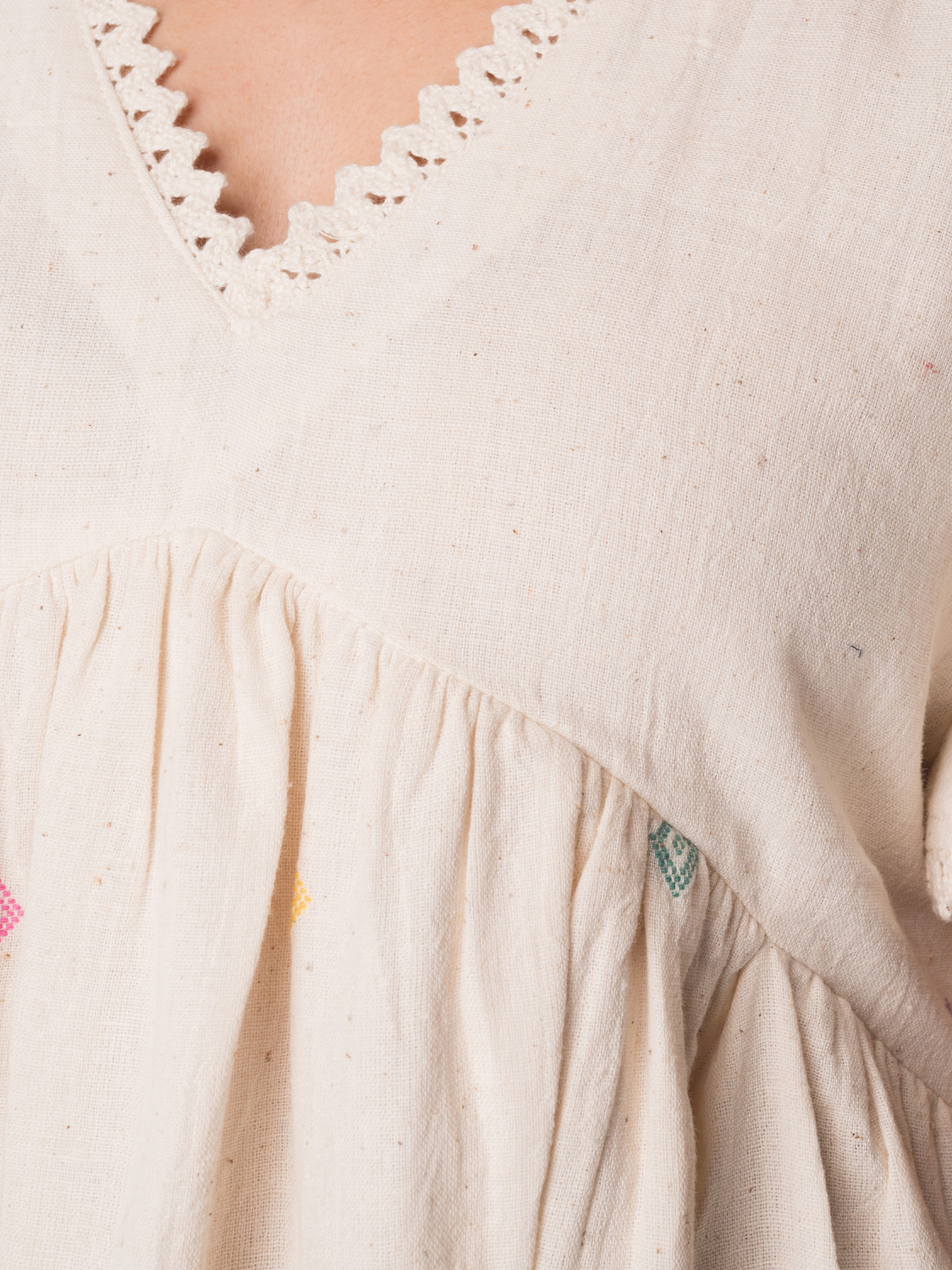 Kala Cotton Designer Dress With Short Flared Sleeves