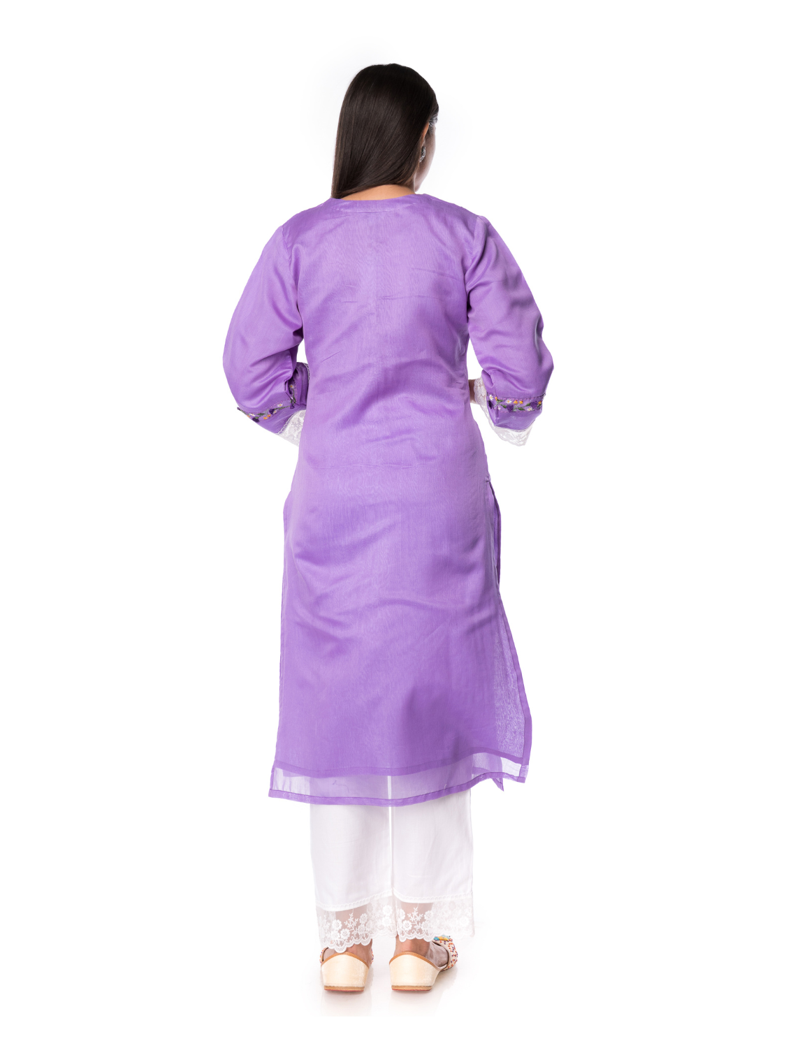 Beautiful Maheshwari Silk Kurta Set With Embroidery