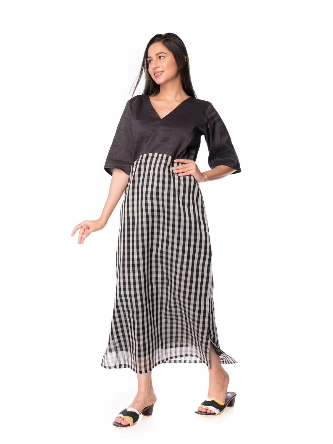 Maxi Dress Made From Chanderi Silk