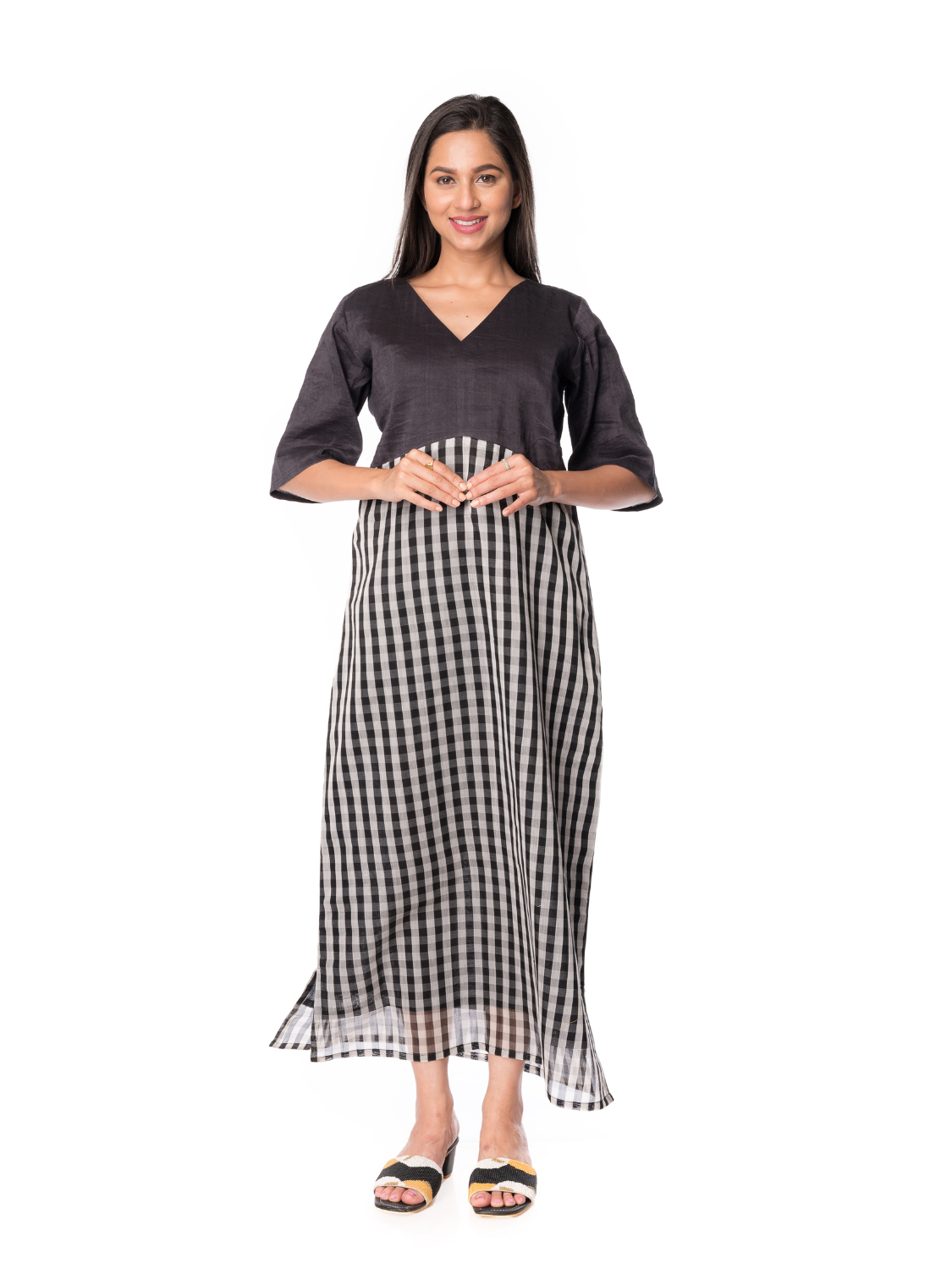 Neck designs top for maxi