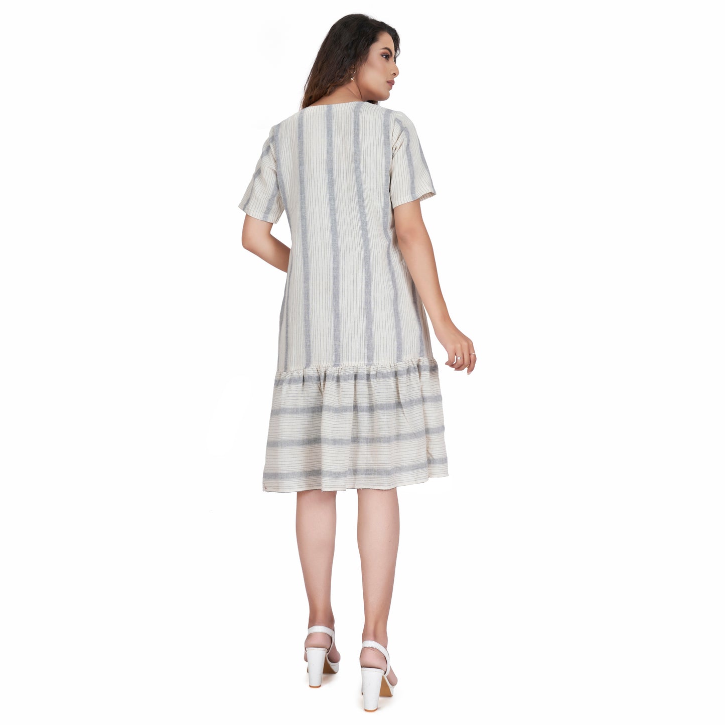 Handmade Kala Cotton Short Dress For Girls