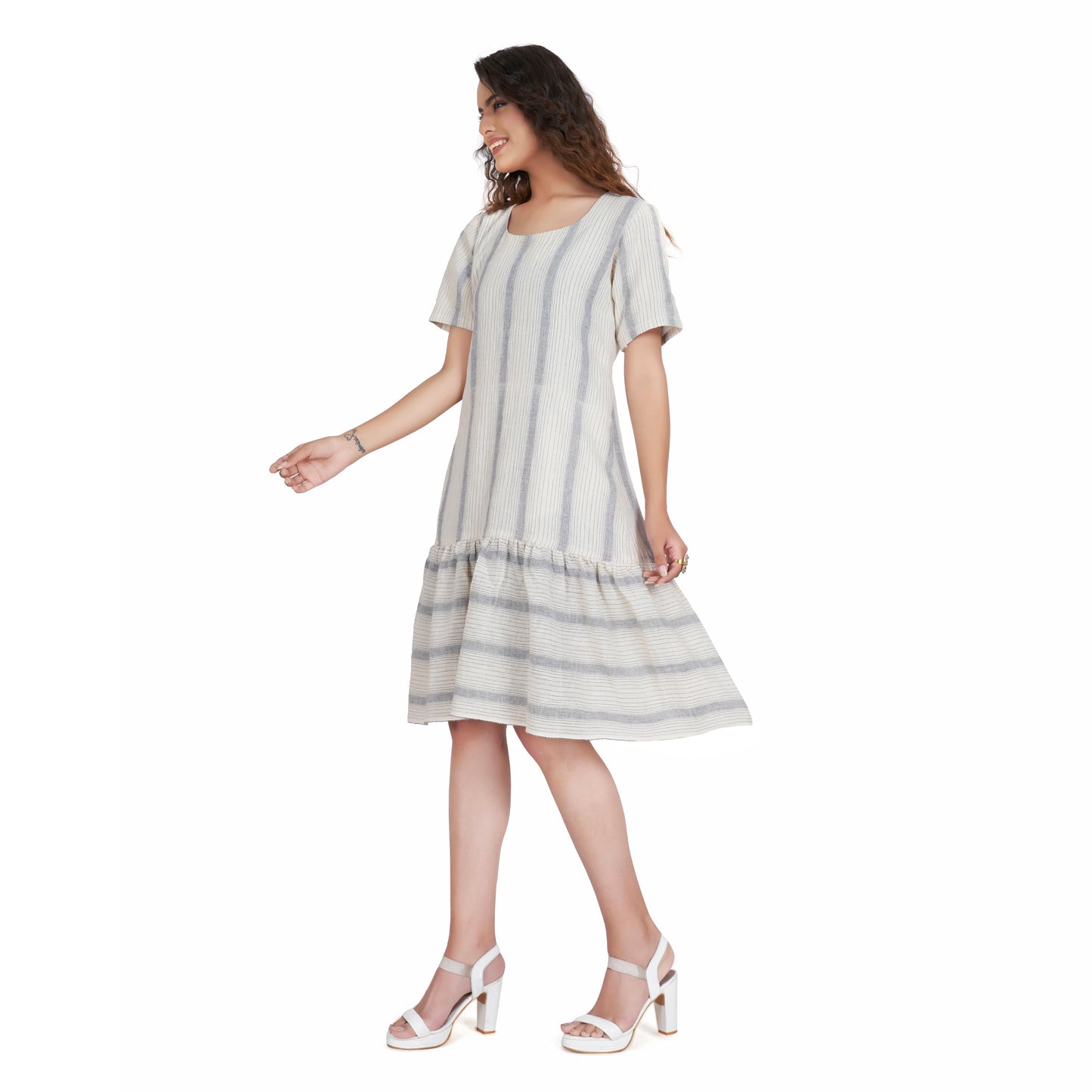 Handmade Kala Cotton Short Dress For Girls