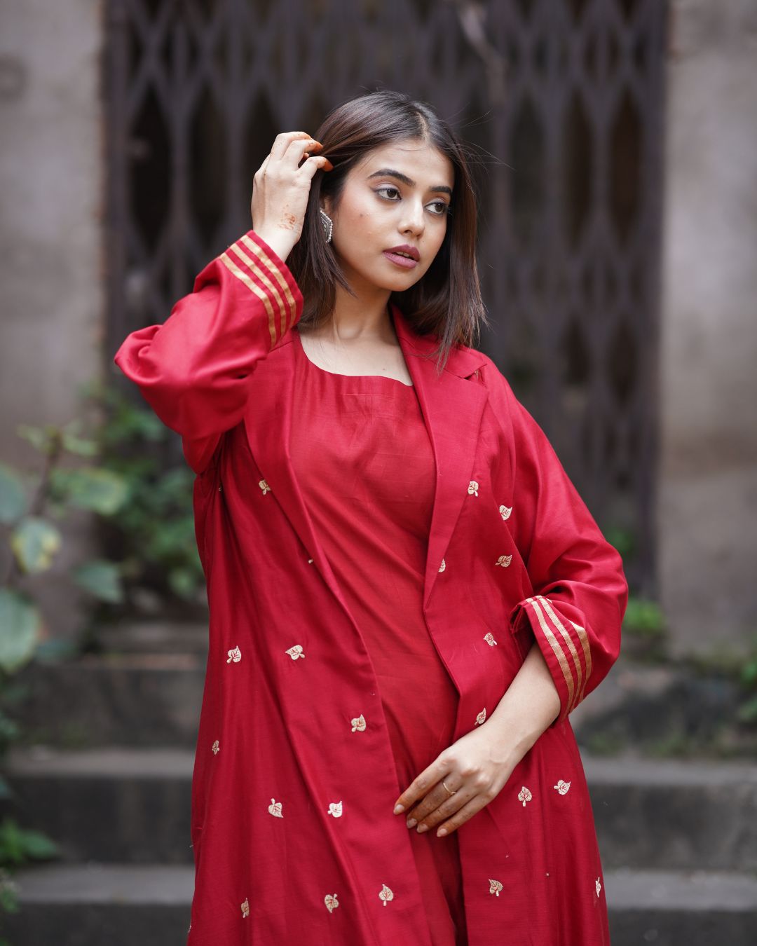 Versatile Maheshwari Kurta Set with Jacket - Redefining Ethnic Wear for Women