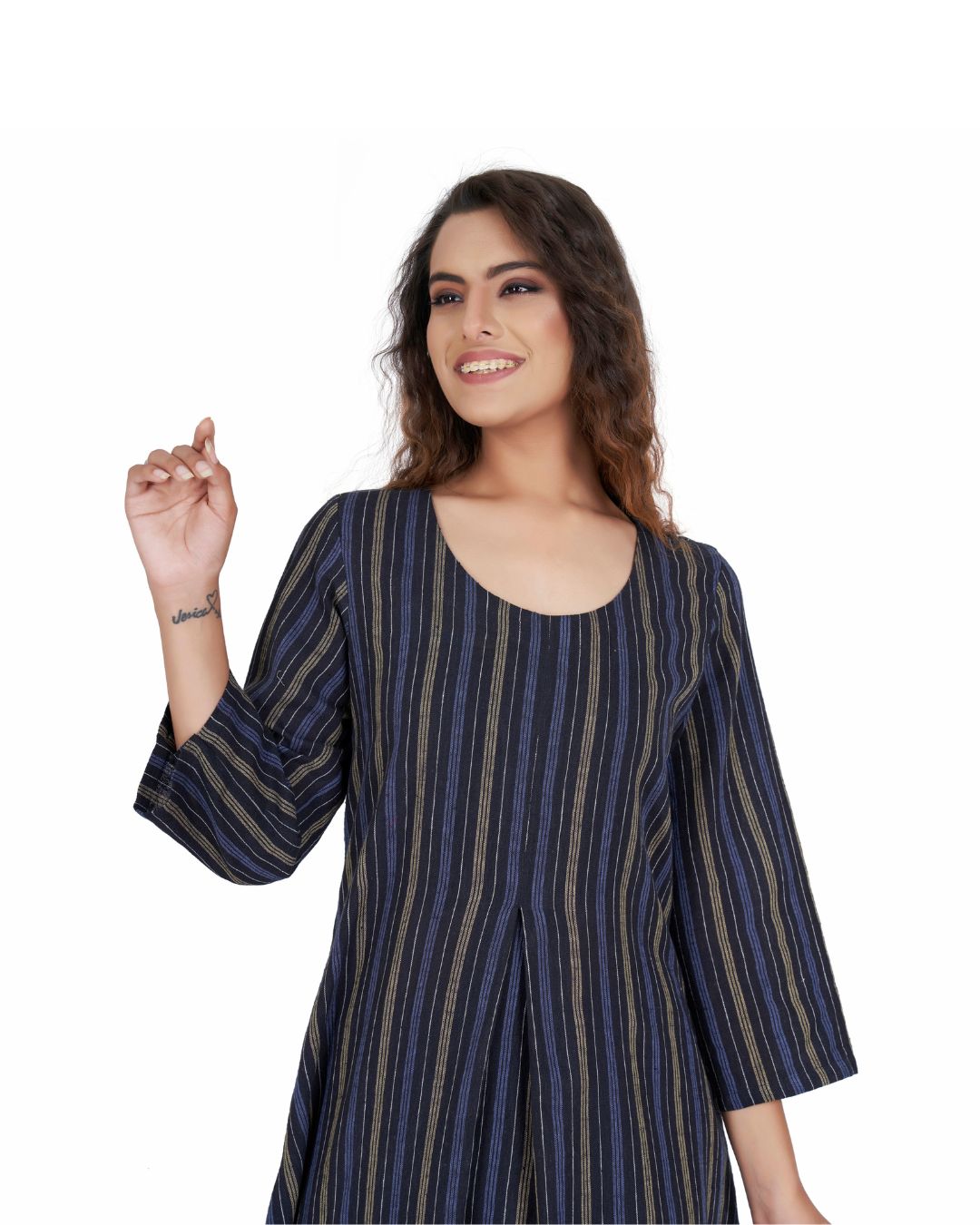 Stylish Kala Cotton A Line Kurta – Perfect Kurta for Women & Girls By Panchakanya