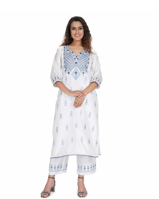 Designer Malbari Silk Kurta Set for Women by Panchakanya Clothing