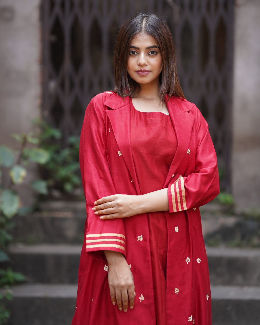 Versatile Maheshwari Kurta Set with Jacket - Redefining Ethnic Wear for Women