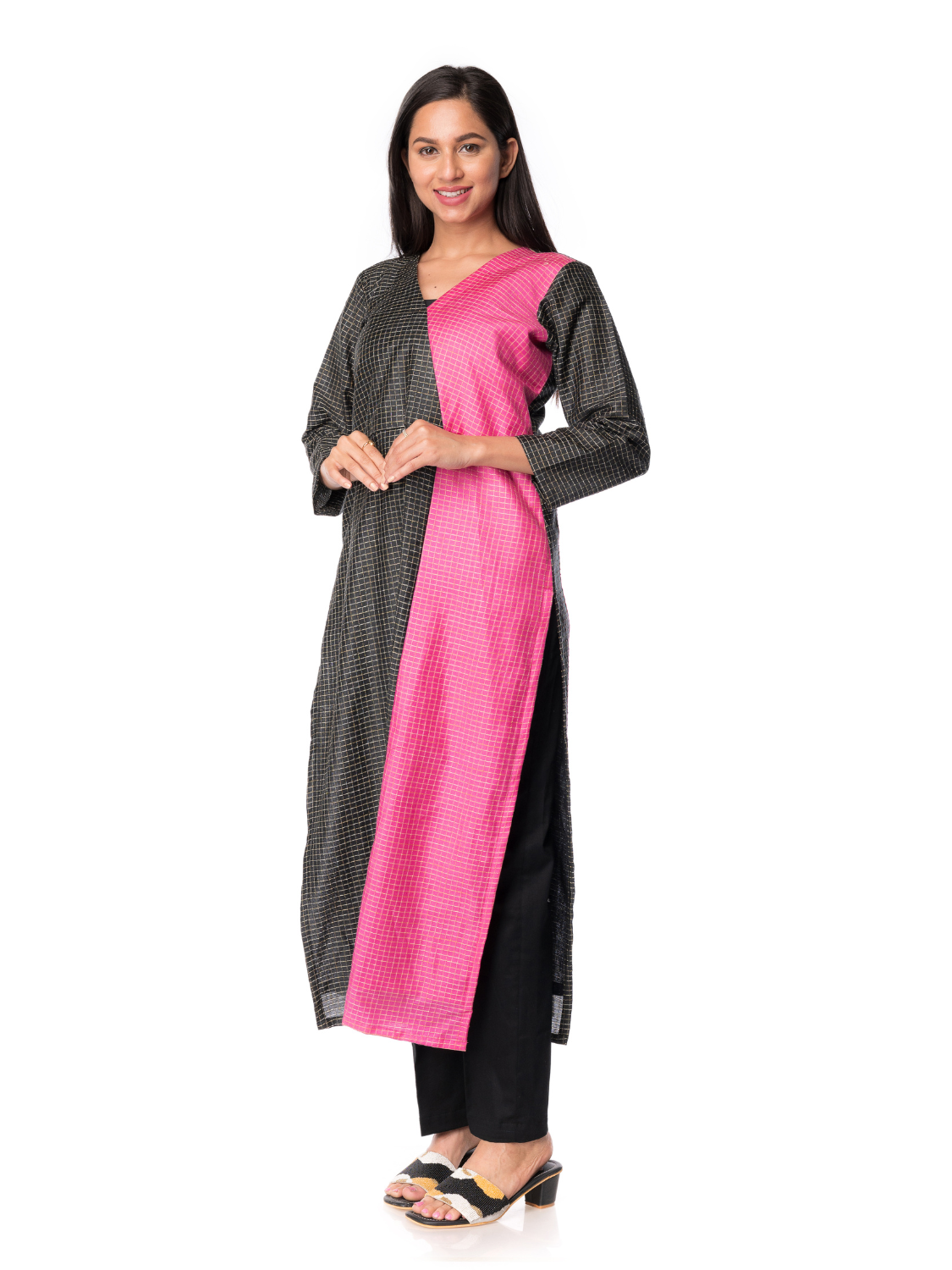 Bhaglpur Slik Long Kurta For Women - Panchakanya Clothing