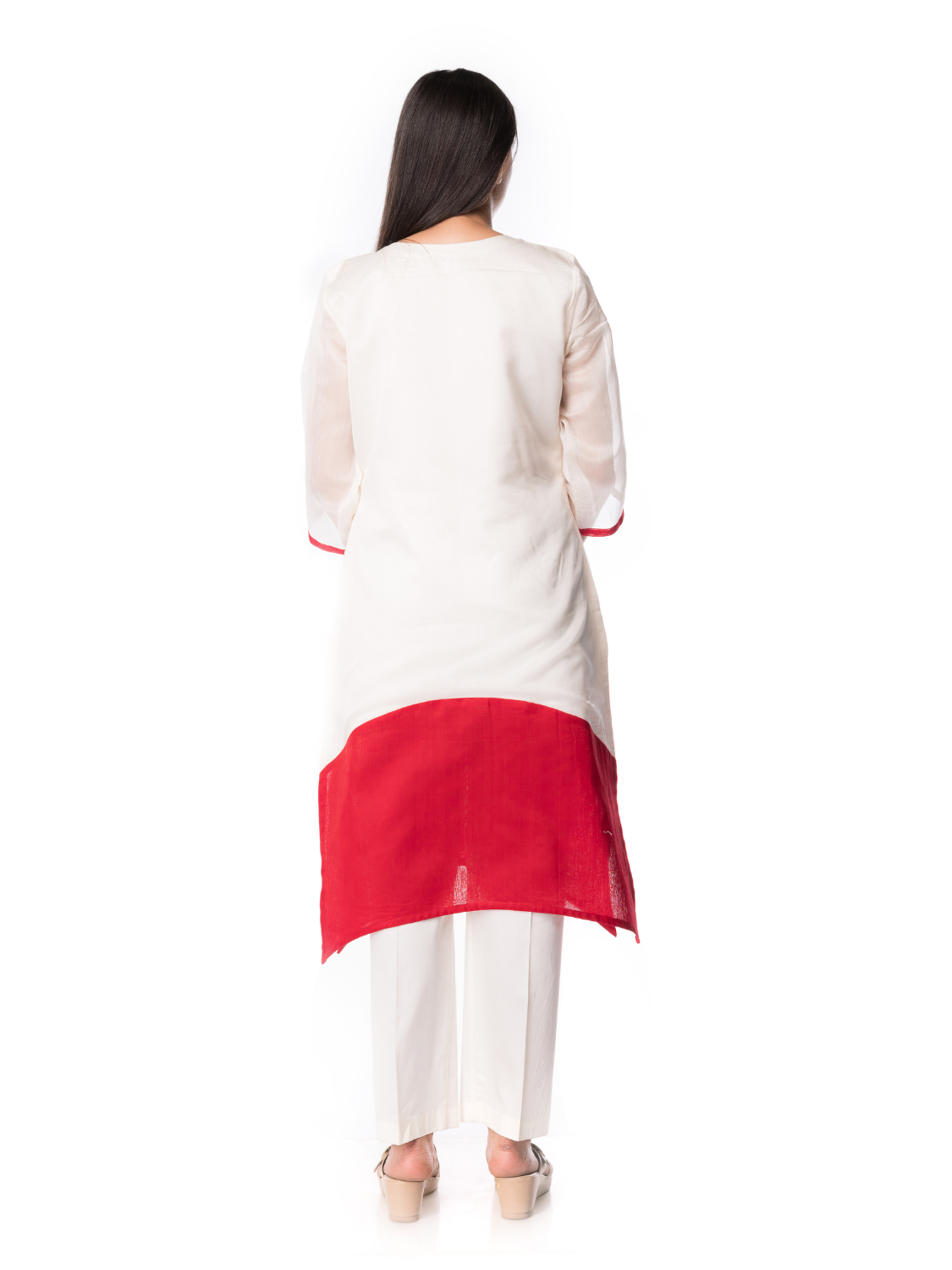 Elegant Maheshwari Silk Kurta For Women - Panchakanya Clothing