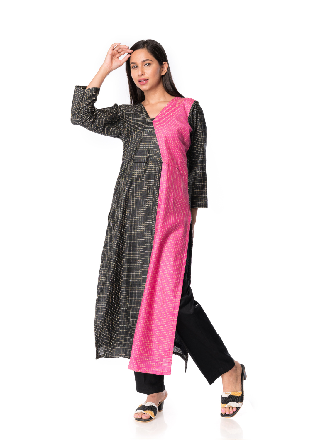 Bhaglpur Slik Long Kurta For Women - Panchakanya Clothing