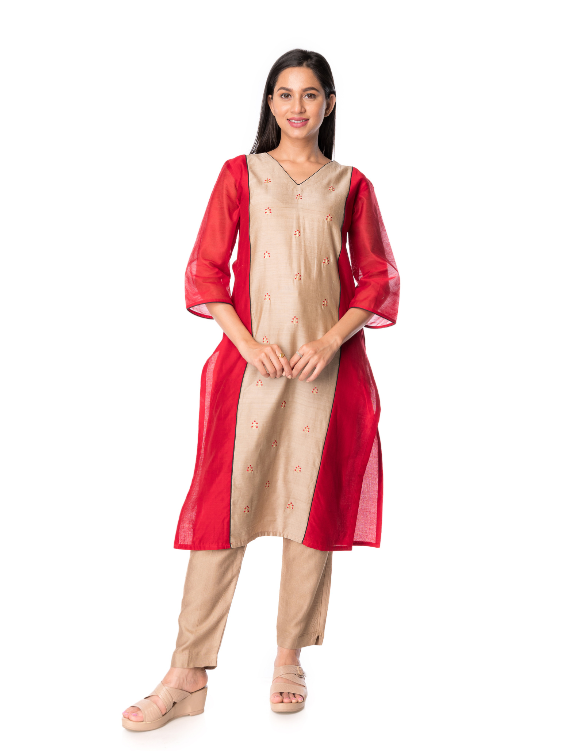 Maheshwari Silk Straight Kurta: Perfect Ethnic Wear for Girls and Women