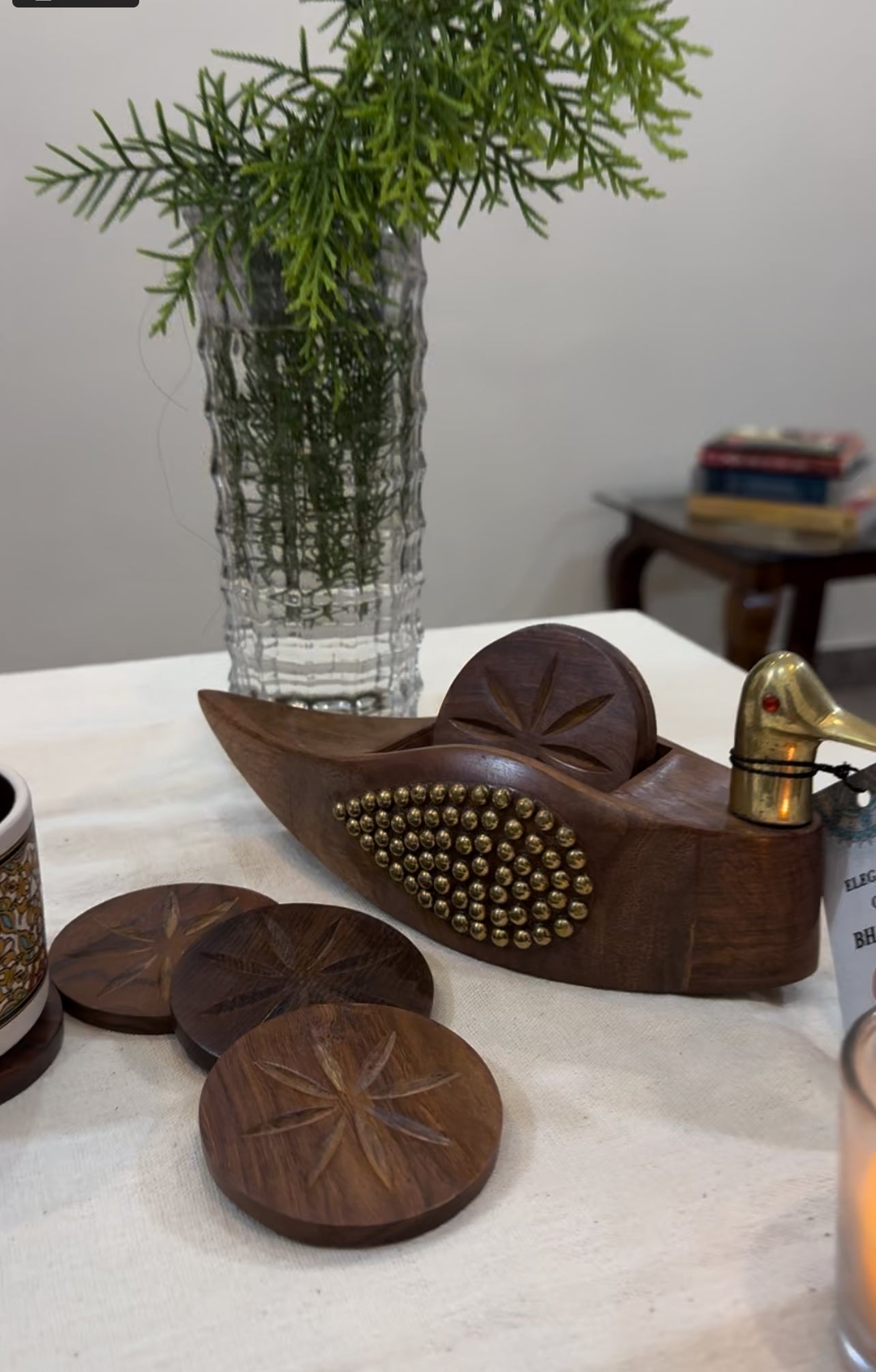 Wooden Tea Coasters - Handcrafted Elegance For Your Table