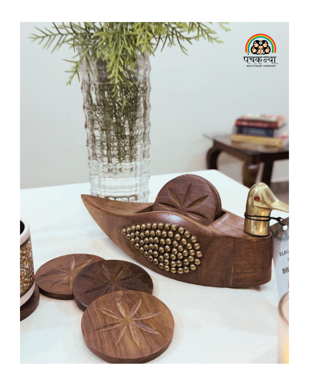 Wooden Tea Coasters - Handcrafted Elegance For Your Table