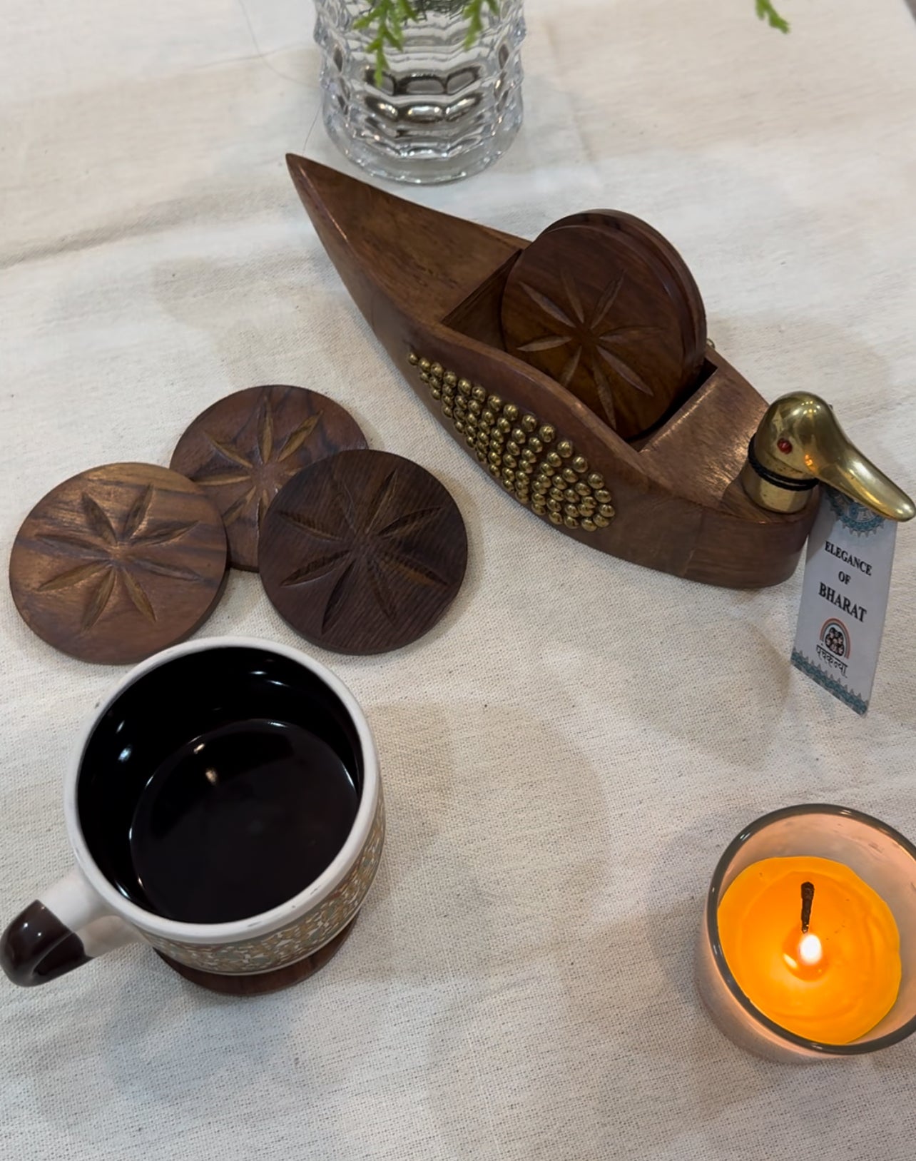 Wooden Tea Coasters - Handcrafted Elegance For Your Table