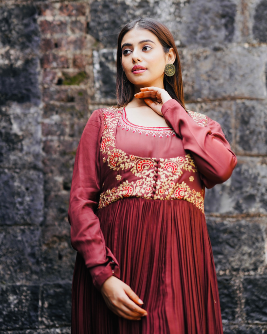 Modal Silk Anarkali Kurta for Women – Redefining Traditional Fashion with Panchakanya