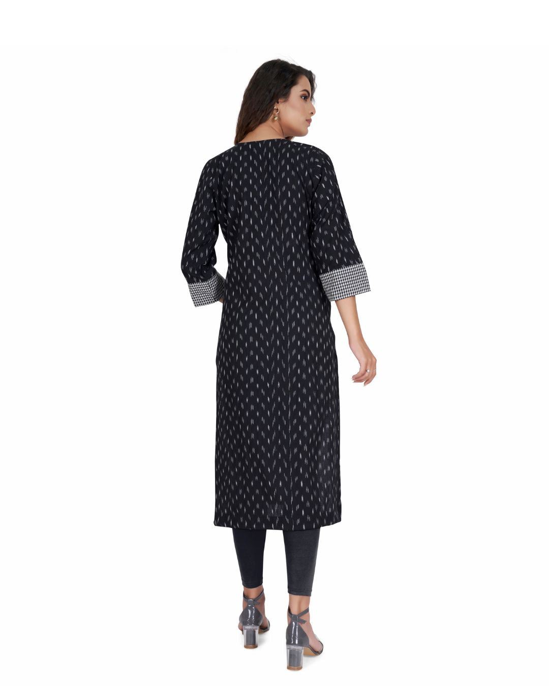 Ikat Kurta for Women with Unique Neck Designs and Patchwork