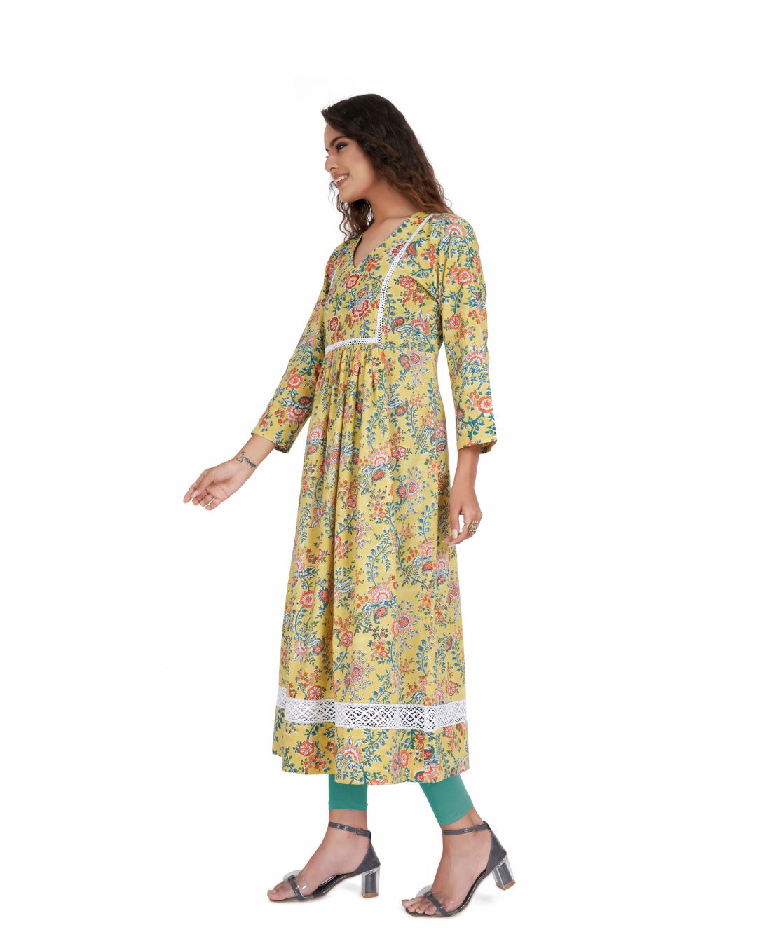 Versatile A Line Cotton Kurta for Women - Designed for Casual and Special Occasions