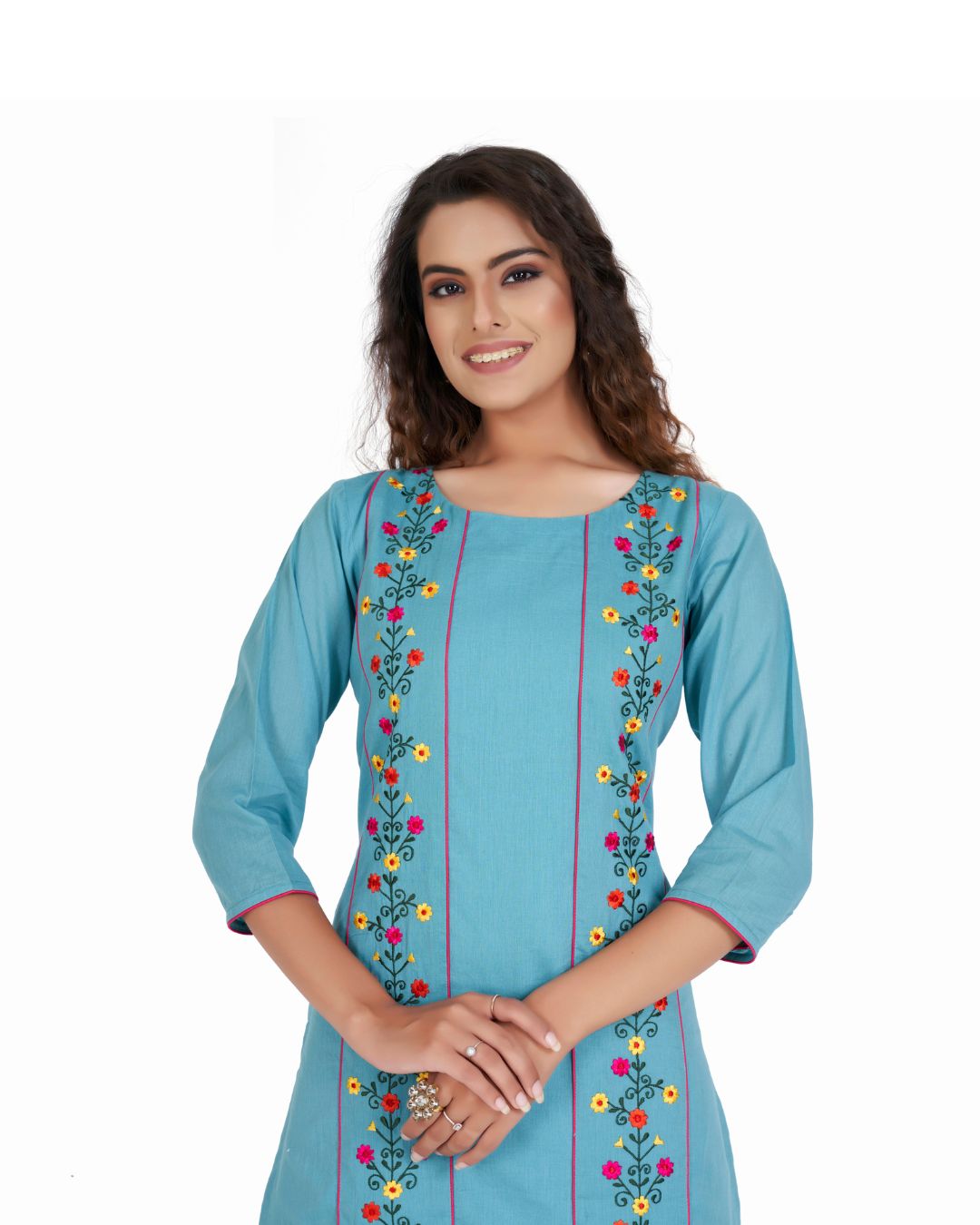 Versatile Cotton Kurta for Women with Pipping - A Must Have Wardrobe Essential