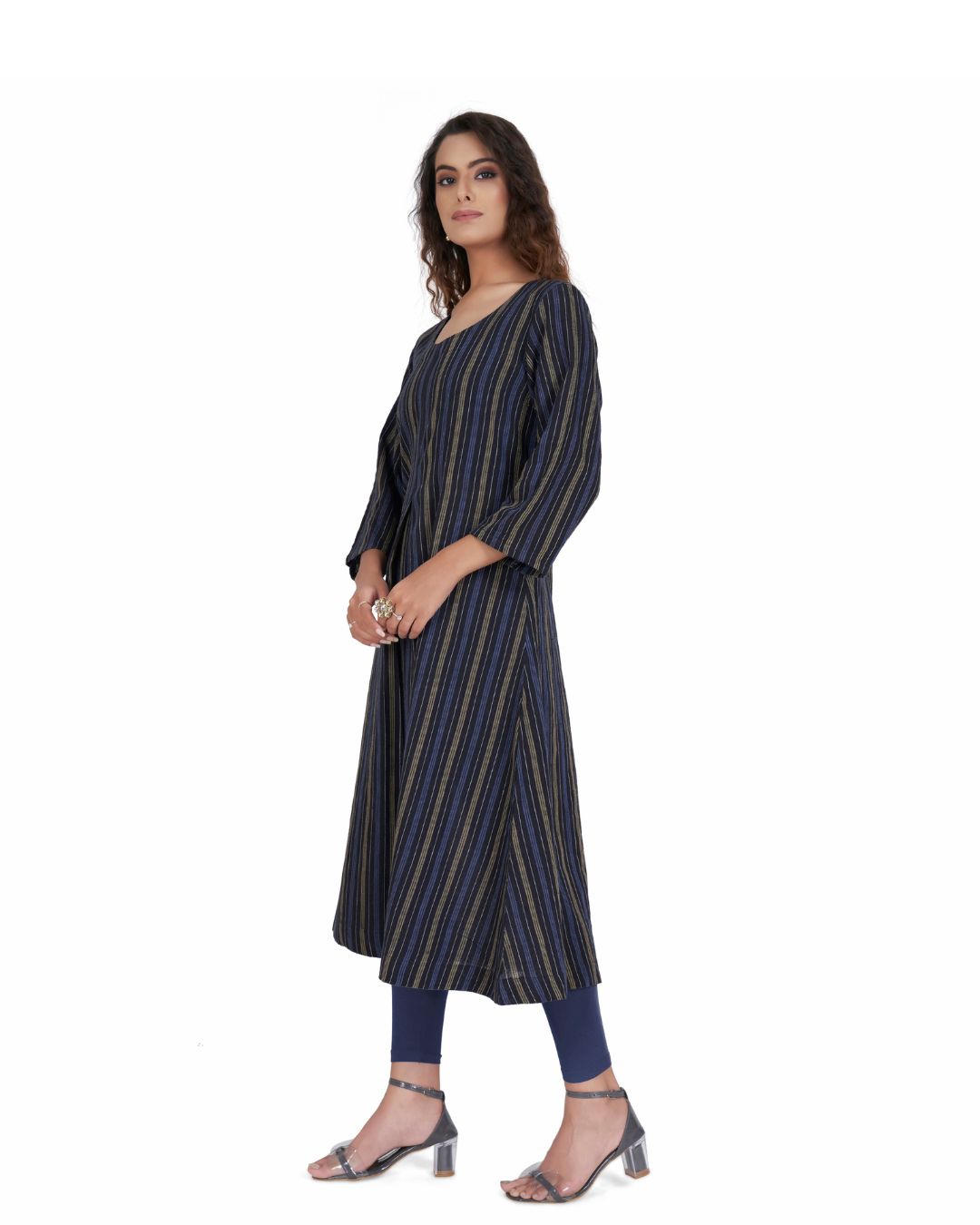 Stylish Kala Cotton A Line Kurta – Perfect Kurta for Women & Girls By Panchakanya