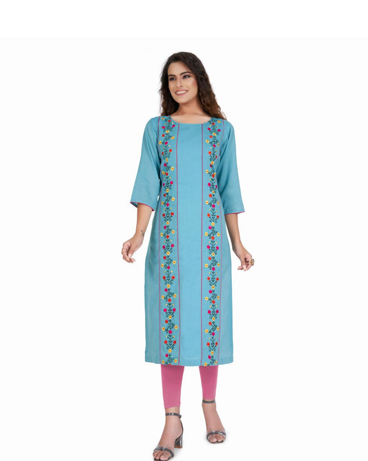 Versatile Cotton Kurta for Women with Pipping - A Must Have Wardrobe Essential