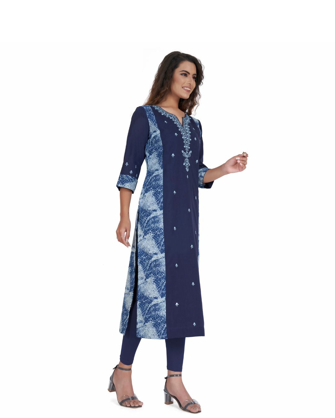 Beautiful Cotton Kurta with Embroidery for Women - Panchakanya Clothing