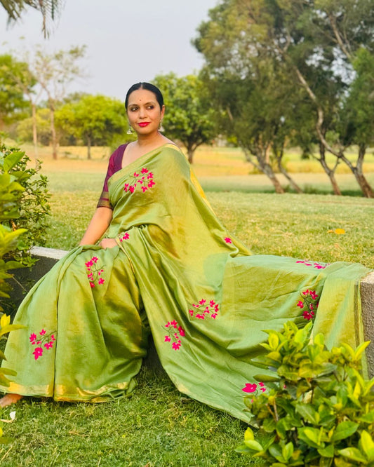 Traditional Chanderi Saree for Women & Girls - Panchakanya Clothing