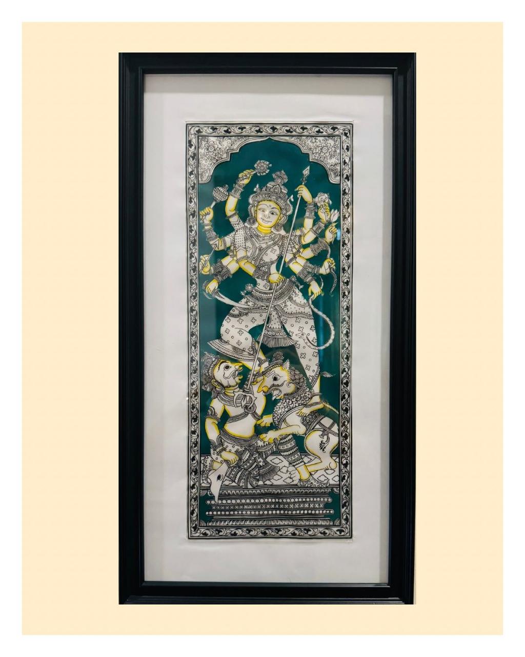 Panchakanya Odisha Pattachitra Wall Art – Goddess Durga In Traditional Style