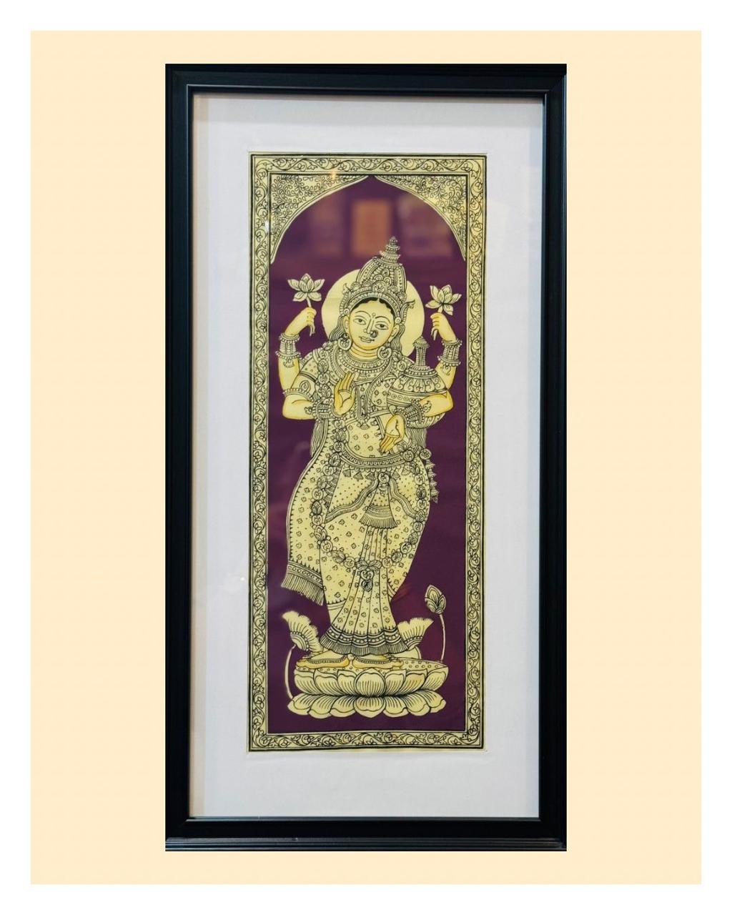 Traditional Odisha Pattachitra of Lakshmi - Exquisite Panchakanya Home Decor