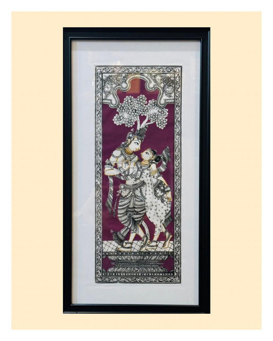 Exquisite Odisha Pattachitra Of Radha and Krishna - Home Decor By Panchakanya