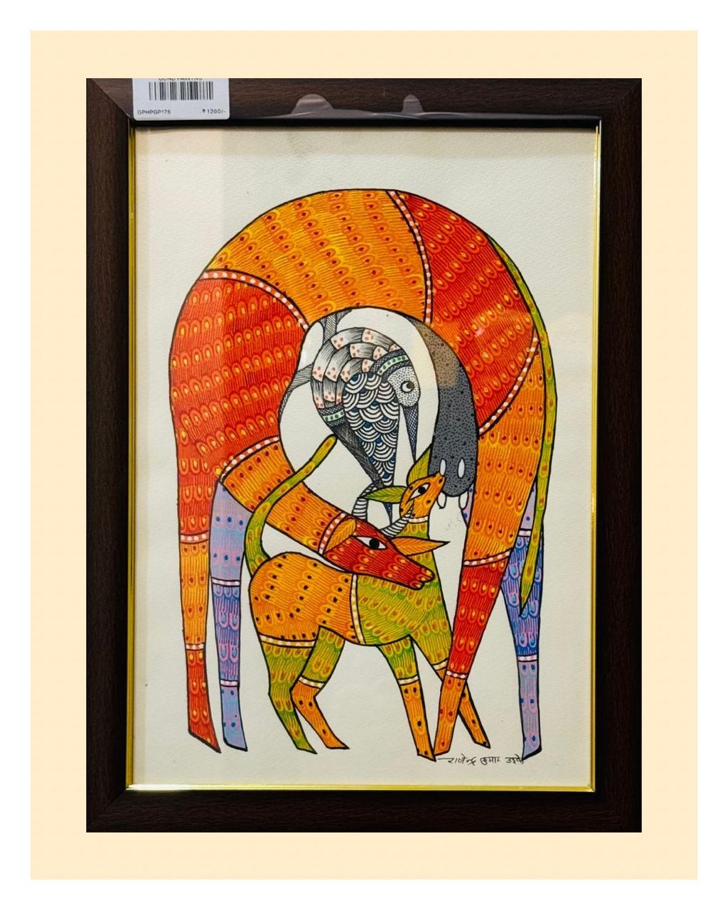 Traditional Gond Art By Panchakanya - Indian Artisan Home Decor